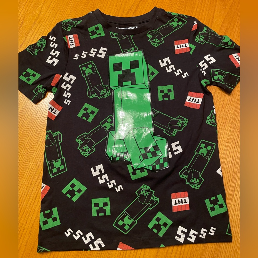 Black and Green Minecraft T-Shirt